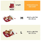 FUNNYFUZZY Chaussette de Noël Sac de Couchage Douillet pour Animaux Lit pour Chien – SantaNap