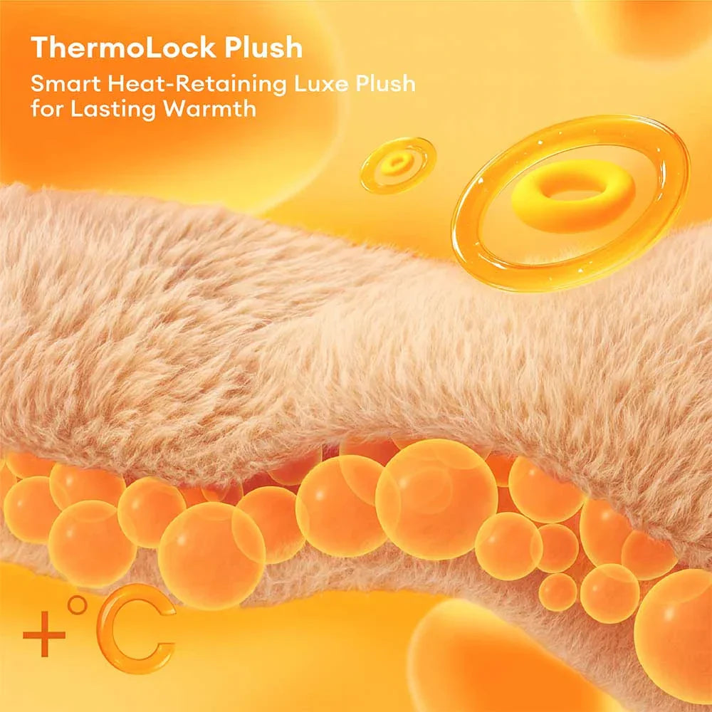 Lit orthopédique pour chien en cuir synthétique et mousse amovible avec peluche - WarmRest