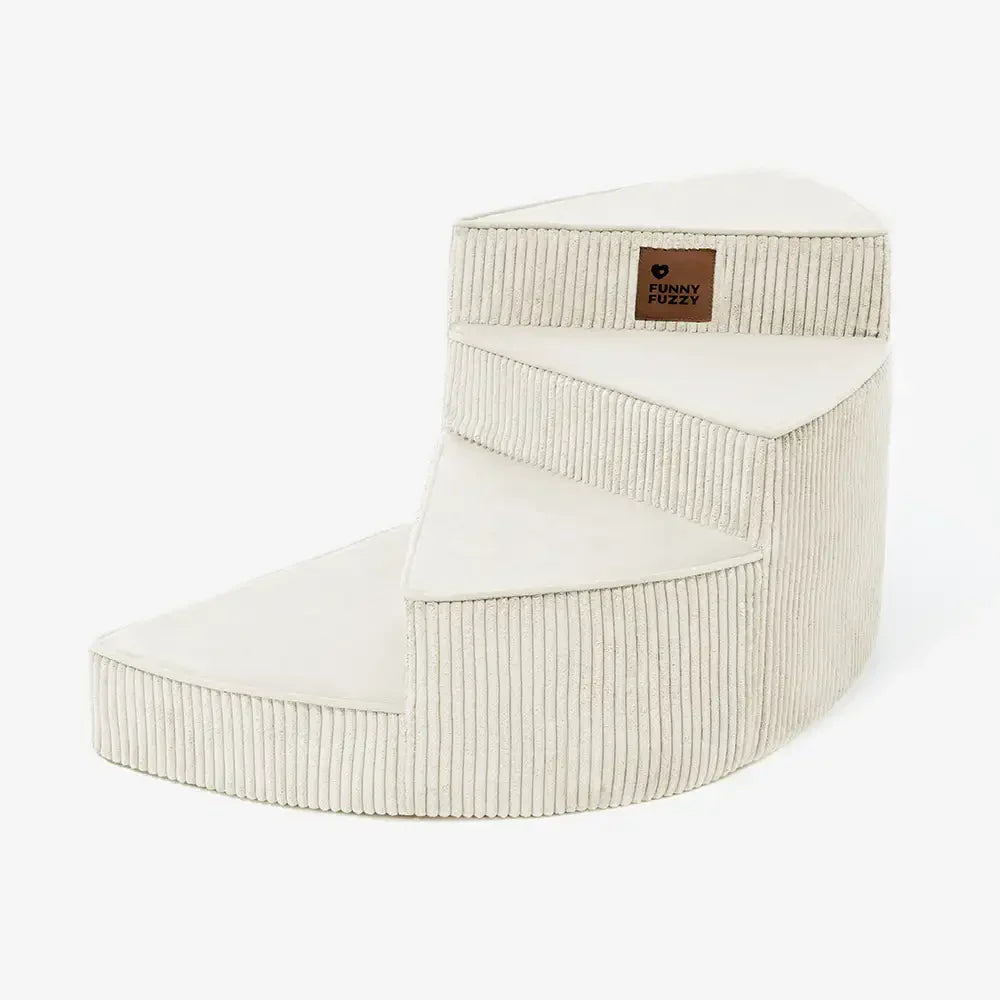 Escalier pour animaux en spirale amovible en velours côtelé confortable et amical pour les articulations - CreamyStep