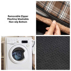 Lit pour chien en peluche lavable à motif vintage à carreaux - TuckNap