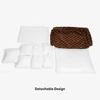 Lit orthopédique amovible en peluche à carreaux pour chien – CozyNest
