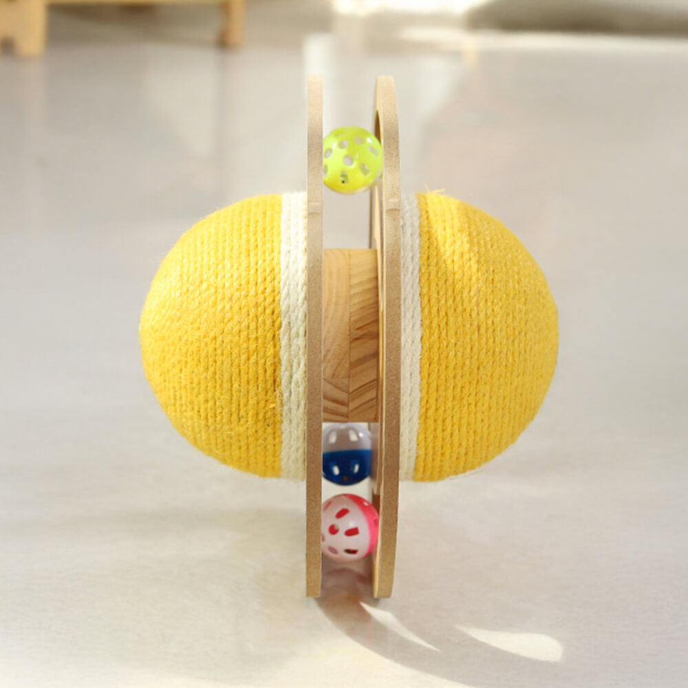 Balle à gratter en sisal jouet interactif pour chat