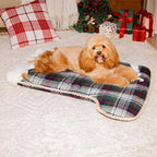 FUNNYFUZZY Chaussette de Noël Sac de Couchage Douillet pour Animaux Lit pour Chien – SantaNap