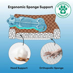 Lit orthopédique amovible en peluche à carreaux pour chien – CozyNest