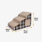 Rampe pour animaux en peluche à carreaux mousse haute densité amovible - ComfyClimb