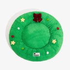 Coussin pour chien en peluche apaisant FUNNYFUZZY en forme de couronne de Noël – HolidaySnuggle