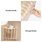 Escalier et lit pour animaux détachables en peluche moelleuse 2 en 1 - CreamyRamp