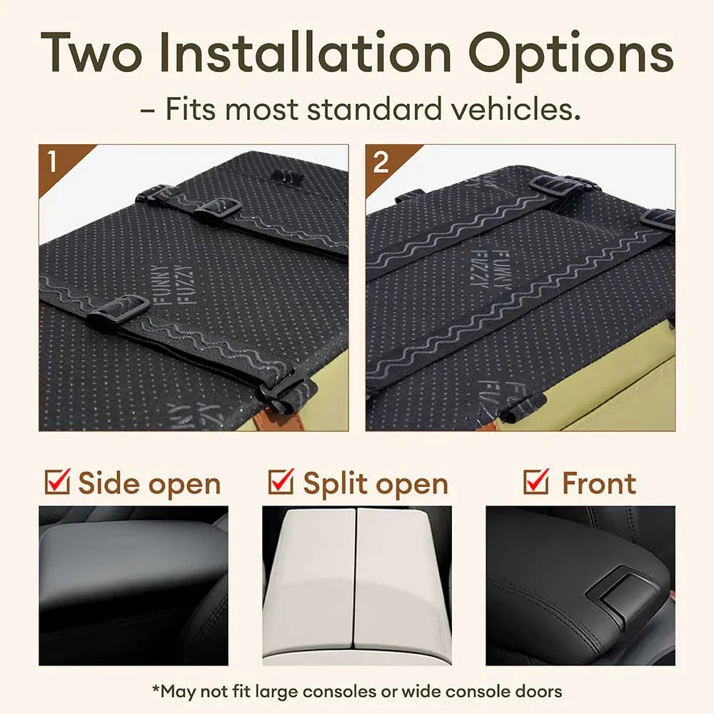 Siège auto console centrale pour animaux en similicuir avec fonction transporteur - Urban Voyager