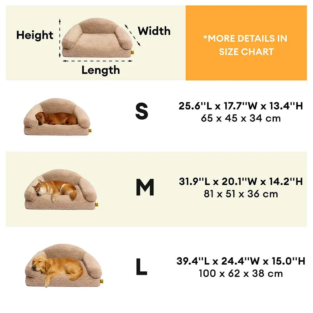 Canapé lit chien orthopédique mousse amovible chaude - FluffyHaven