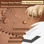 Housse de siège auto pour chien en simili cuir premium résistante à l'eau - RideProtector