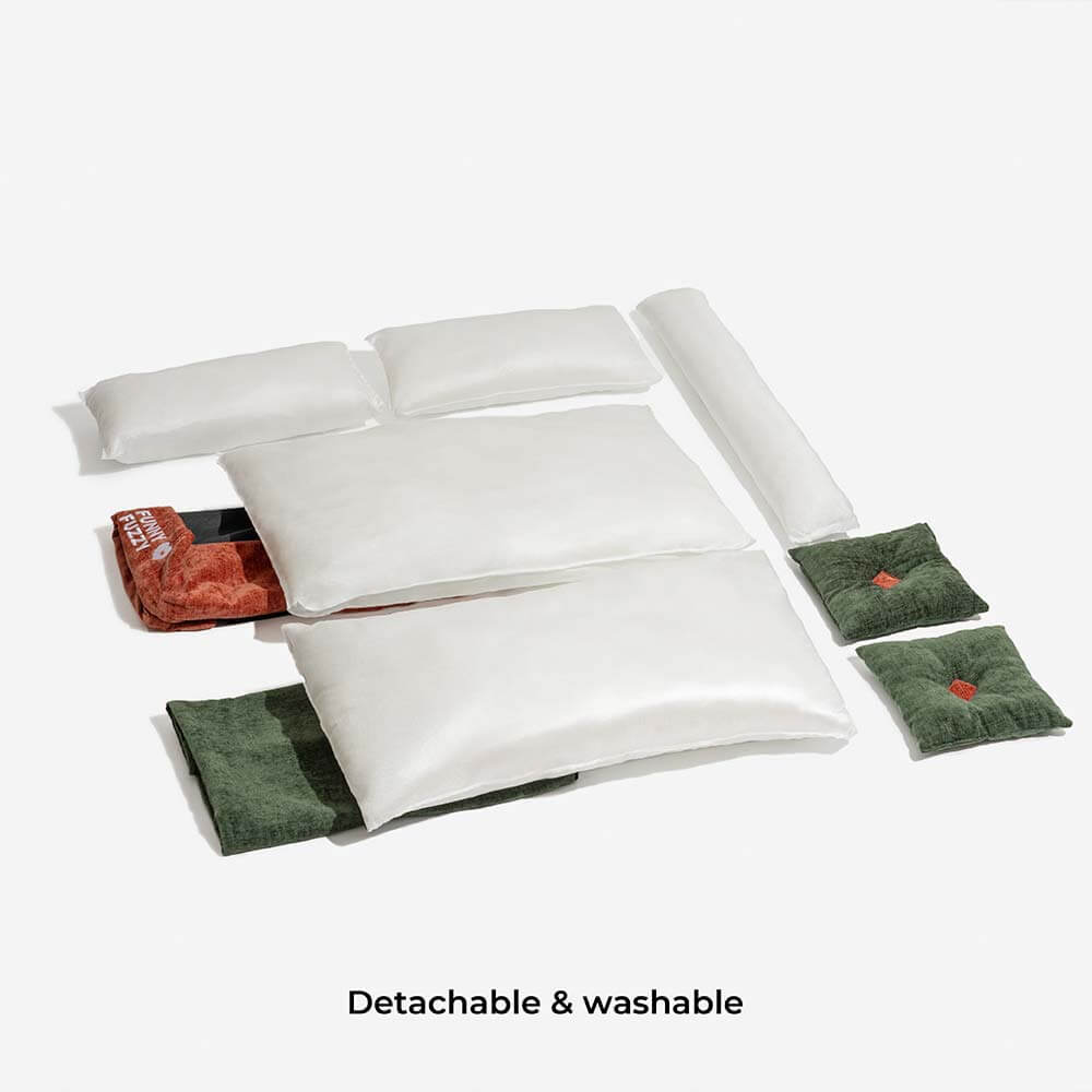 Canapé-lit pour chat en chenille vintage lavable et doux