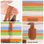 Sac de plage en coton tissé léger fait main transport pour animaux idéal pour les vacances d'été