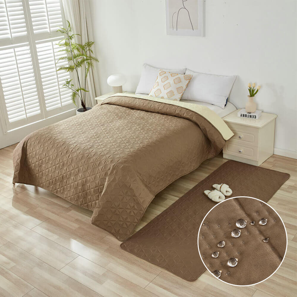 Tapis matelas imperméable antidérapant à motif géométrique pour animaux multiusages