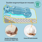 Lit orthopédique pour chien rectangulaire extra large lavable - Sieste rafraîchissante