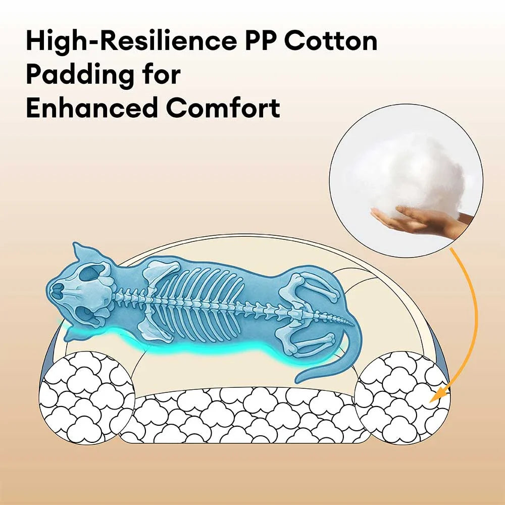 Lit chien donut velours côtelé ultra doux anti anxiété