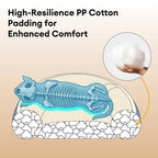 Lit chien donut velours côtelé ultra doux anti anxiété