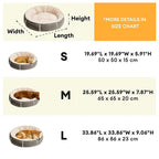 Lit chien donut velours côtelé ultra doux anti anxiété