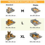 Canapé-lit pliable déperlant pour chien à rayures tendance - Sunny Siesta