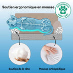 Luxe lit pour chien grand en simili cuir pliable orthopédique - CoreLounge