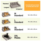 Luxe lit pour chien grand en simili cuir pliable orthopédique - CoreLounge