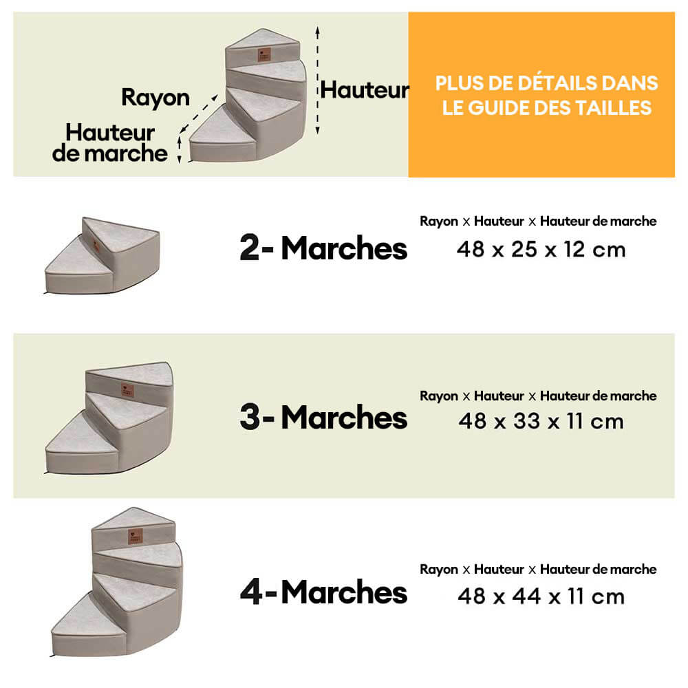 Escaliers pour animaux en similicuir imperméable et amovibles - StepEase