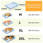 Lit orthopédique pour chien rectangulaire extra large lavable - Sieste rafraîchissante