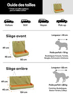 Housse de siège de voiture imperméable et antidérapante pour grands chiens - Urban Voyager