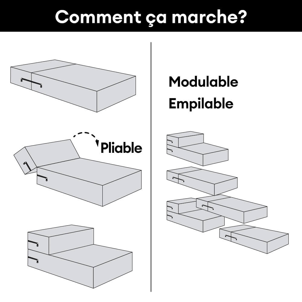 Escaliers pour animaux modulables à plusieurs niveaux en cuir PU imperméable et lavable