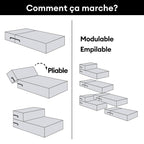 Escaliers pour animaux modulables à plusieurs niveaux en cuir PU imperméable et lavable