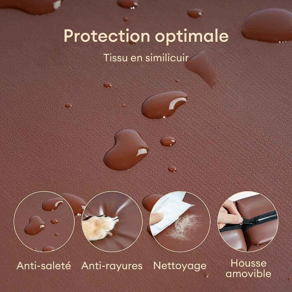 Escaliers pour animaux modulables à plusieurs niveaux en cuir PU imperméable et lavable