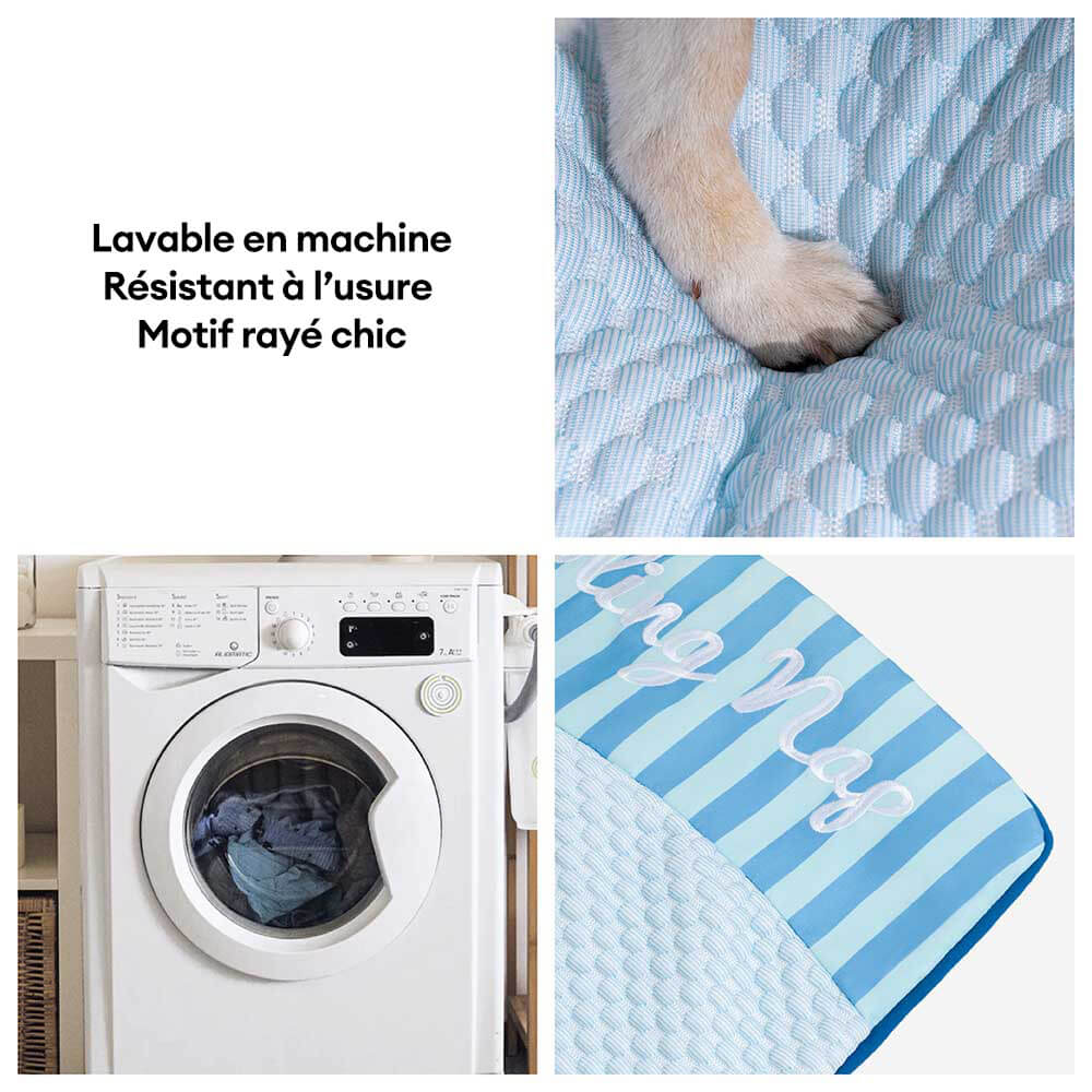 Tapis pour chien grande taille lavable rafraîchissant et antidérapant - Sieste rafraîchissante