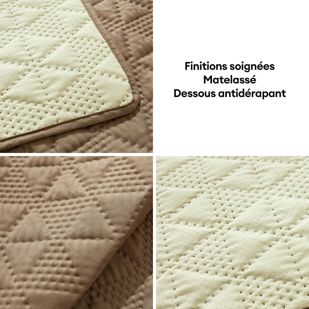 Tapis matelas imperméable antidérapant à motif géométrique pour animaux multiusages