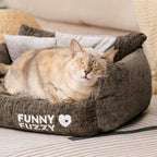 Canapé-lit pour chat en chenille vintage lavable et doux