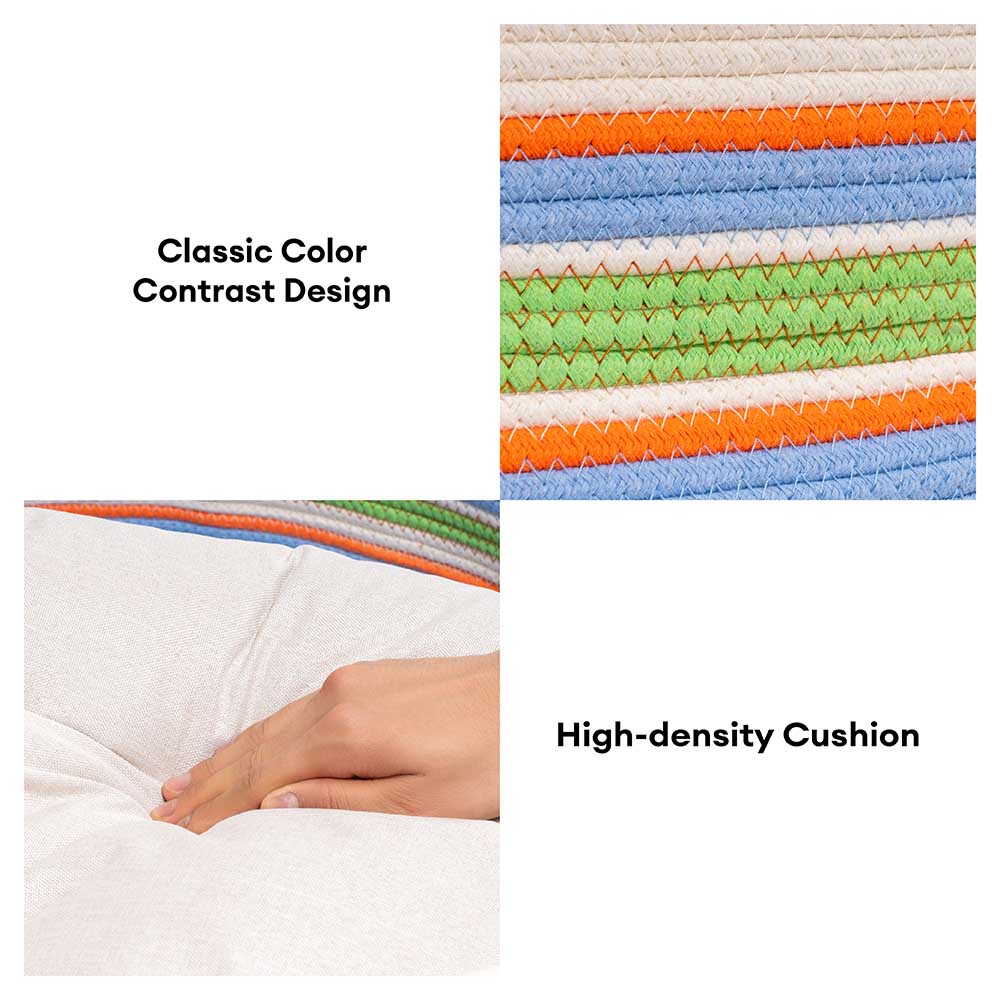 Lit pour animaux apaisant à rayures fait main - Nest intemporel