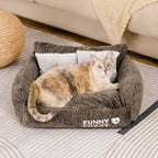 Canapé-lit pour chat en chenille vintage lavable et doux