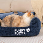 Canapé-lit pour chat en chenille vintage lavable et doux