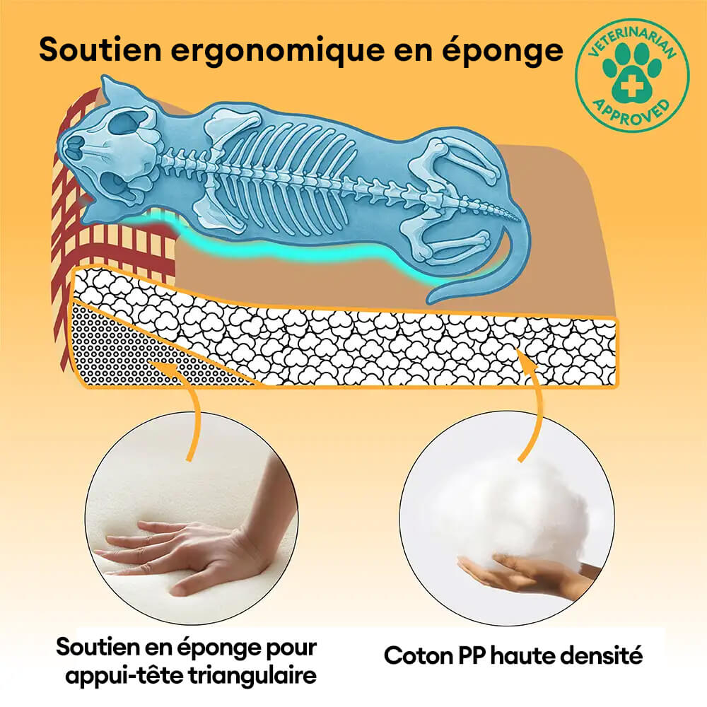 Lit rectangulaire extra-large pour chien en tissu Teddy fluffy lavable - Night-night