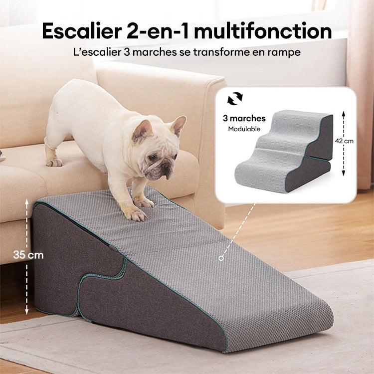 Escaliers pour chien pliables 2 en 1 multifonction avec fonction rampe
