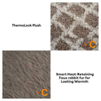 Tapis pour animaux en peluche à double face à motif losange multi-usage - ComfyEase