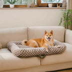 Tapis pour animaux en peluche à double face à motif losange multi-usage - ComfyEase