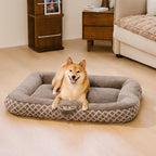 Tapis pour animaux en peluche à double face à motif losange multi-usage - ComfyEase