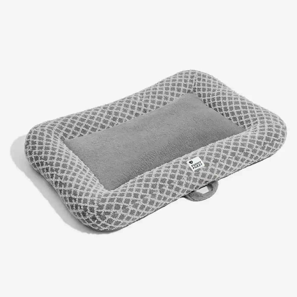 Tapis pour animaux en peluche à double face à motif losange multi-usage - ComfyEase