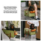 Siège auto console centrale pour animaux en similicuir avec fonction transporteur - Urban Voyager