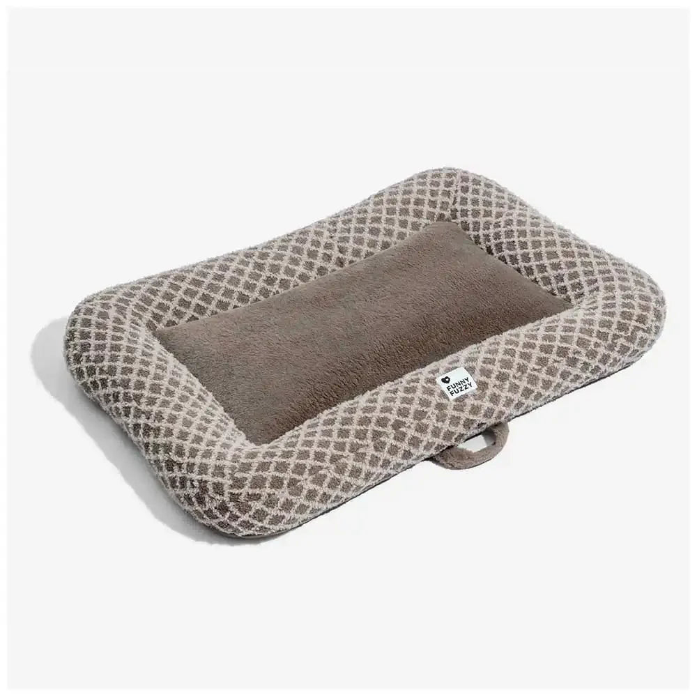 Tapis pour animaux en peluche à double face à motif losange multi-usage - ComfyEase