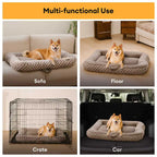 Tapis pour animaux en peluche à double face à motif losange multi-usage - ComfyEase