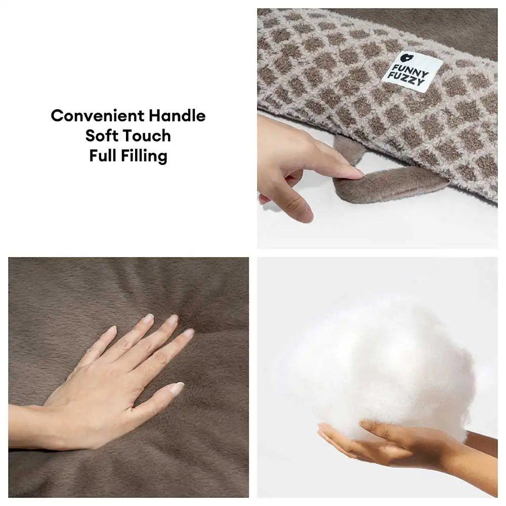 Tapis pour animaux en peluche à double face à motif losange multi-usage - ComfyEase