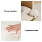 Caverne pour chat et chien chaude et douillette style grotte pour un sommeil profond