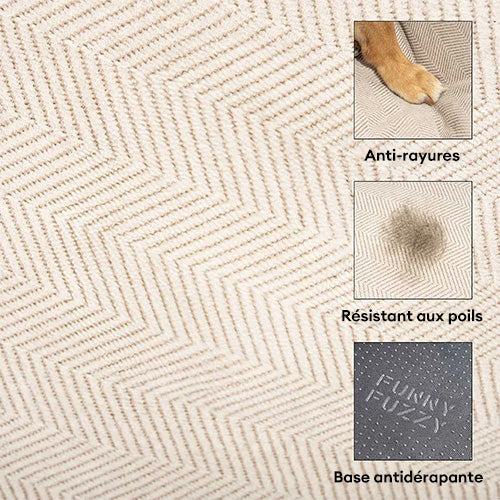 Lit orthopédique pour chien à deux couches en chenille amovible et mousse avec coussin toutes saisons