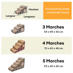 Rampe pour animaux en peluche à carreaux mousse haute densité amovible - ComfyClimb