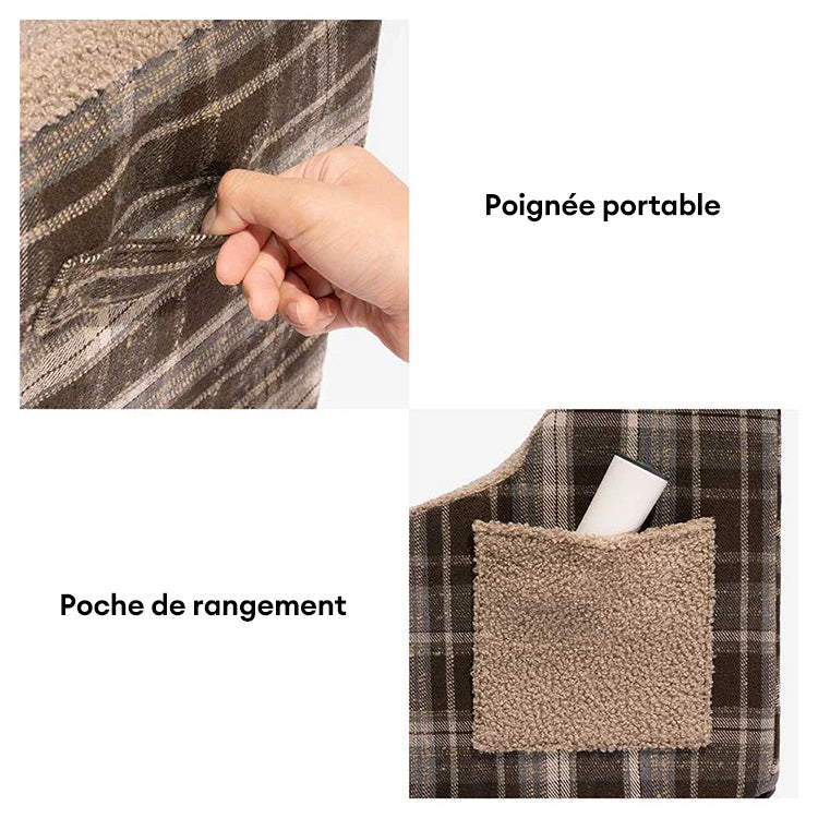 Rampe pour animaux en peluche à carreaux mousse haute densité amovible - ComfyClimb